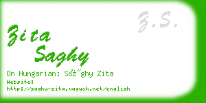 zita saghy business card